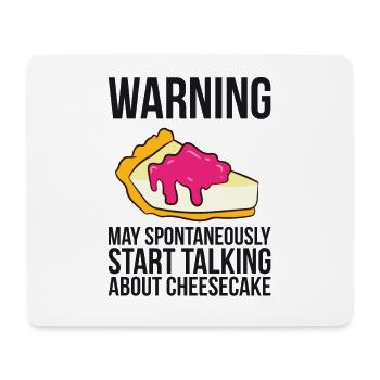 Avertissement J’aime à propos de Cheesecake - Tapis de souris (format paysage) - blanc - Devant
