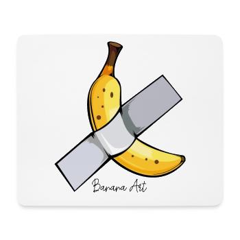 Banane mit Bandagenkreuz - Mousepad (Querformat) - Weiß - Vorne