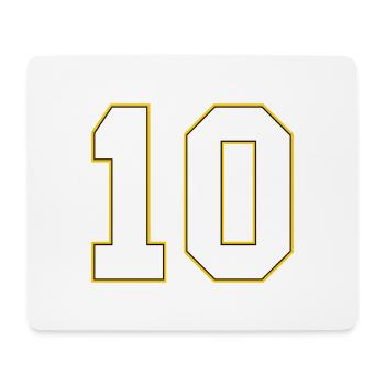 Maillot 10 numéros - Tapis de souris (format paysage) - blanc - Devant