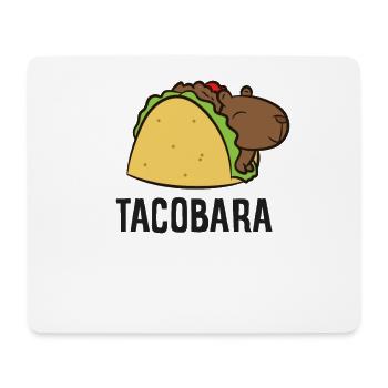 Tacobara Funny Capybara Tacos - Mouse Pad (horizontal) - white - Front