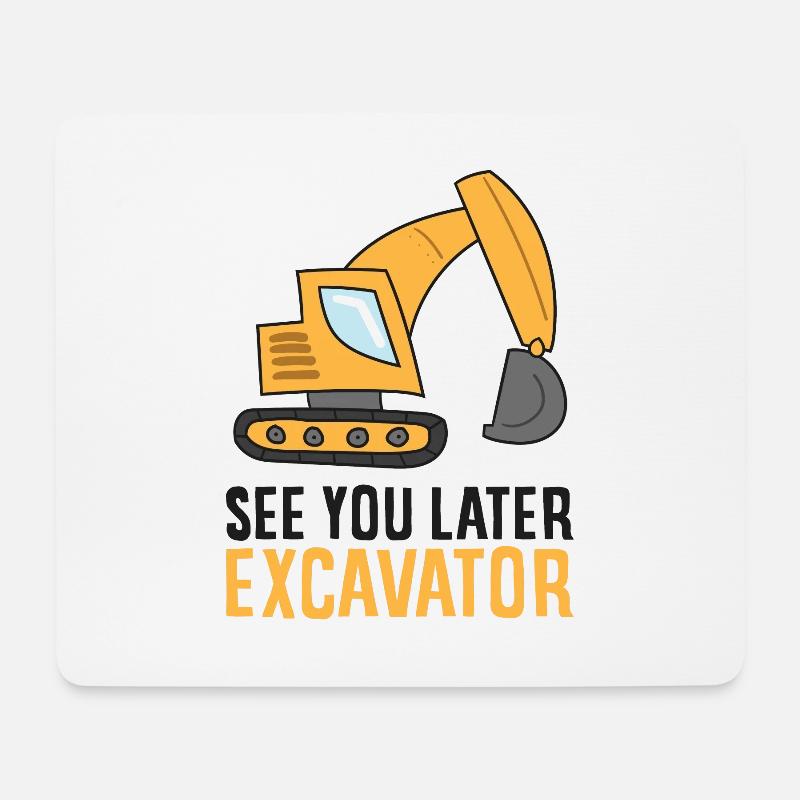 See You Later Bagger Kinder Kleinkind Jungen - Mousepad (Querformat) - Weiß