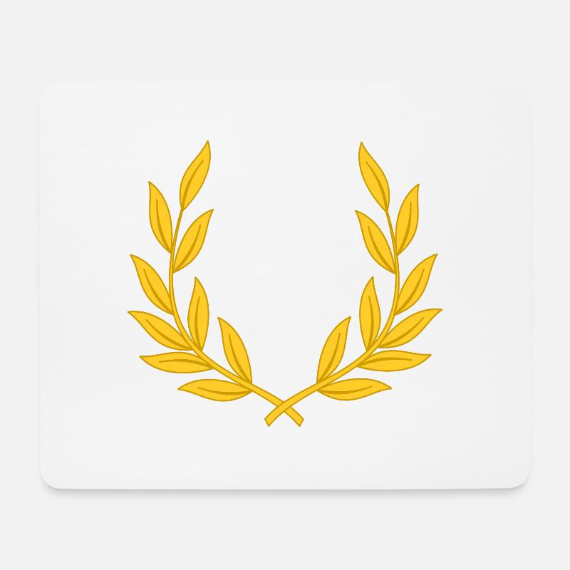 Lorbeerkranz Sieg Gewinnen Sport golden Sieg Siege - Mousepad (Querformat) - Weiß