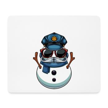 Kapitän Frost Schneemann Polizei Weihnachten - Mousepad (Querformat) - Weiß - Vorne