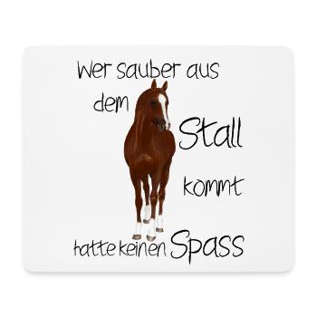 Braunes Pferd mit weißem Abzeichen - Mousepad (Querformat) - Weiß - Vorne