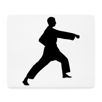 Punch karaté ou teakwondo punch - Tapis de souris (format paysage) - blanc - Devant