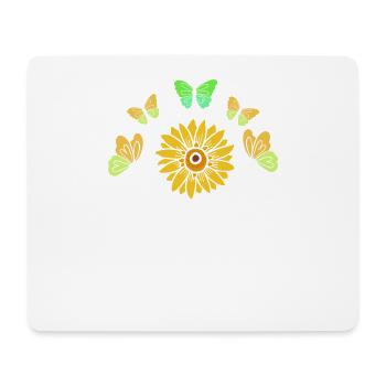 Collectionneur d'insectes papillons - Tapis de souris (format paysage) - blanc - Devant