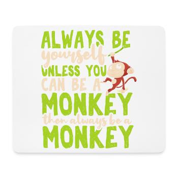 Affe - Mousepad (Querformat) - Weiß - Vorne