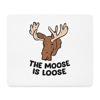 The Moose Is Loose Cute Moose Lovers Moose Hunting - Mousepad (Querformat) - Weiß - Vorne