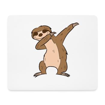 Dabbing Faultier Süßes Dabbendes Faultier - Mousepad (Querformat) - Weiß - Vorne