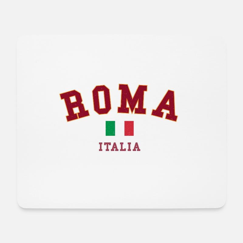 Roma Italia Vintage Emblem - Mousepad (Querformat) - Weiß