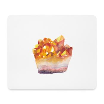 Mineralien Sammler Aquarellkristalle - Mousepad (Querformat) - Weiß - Vorne
