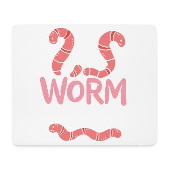 Wurmbauer Würmer - Mousepad (Querformat) - Weiß - Vorne