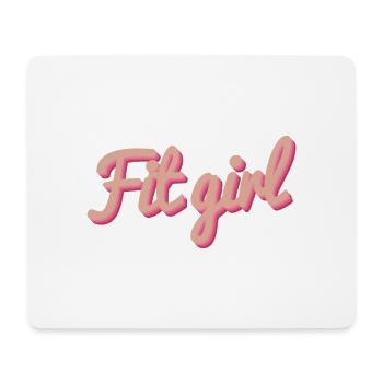 Fitgirl Rosa 3D Script - Mousepad (Querformat) - Weiß - Vorne