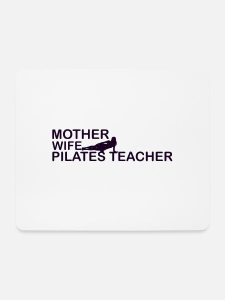 Pilates Mutter / Pilates Lehrer - Mousepad (Querformat) - Weiß
