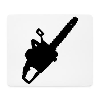 Motorsäge für Dohle, Tischler oder Woodbewe - Mousepad (Querformat) - Weiß - Vorne