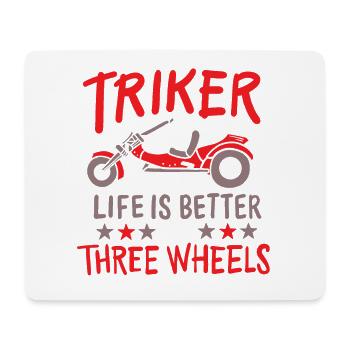 Triker Trike Tricycle - Mouse Pad (horizontal) - white - Front
