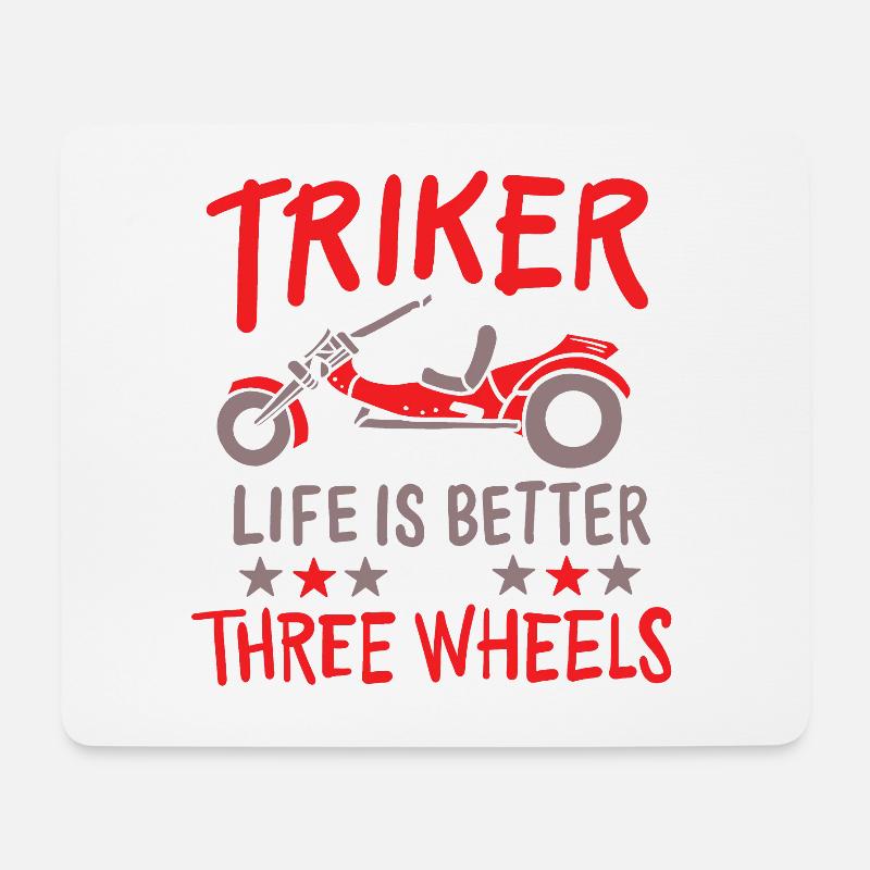 Triker Trike Dreirad - Mousepad (Querformat) - Weiß