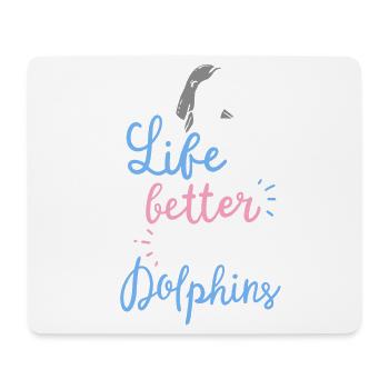 Dolphin - Mouse Pad (horizontal) - white - Front