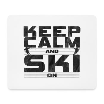 Keep Calm and Ski on - Mouse Pad (horizontal) - white - Front