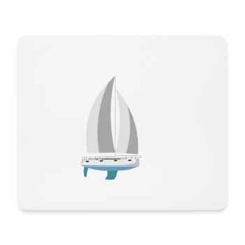 Kapitän aus Leidenschaft Segelromantik - Mousepad (Querformat) - Weiß - Vorne