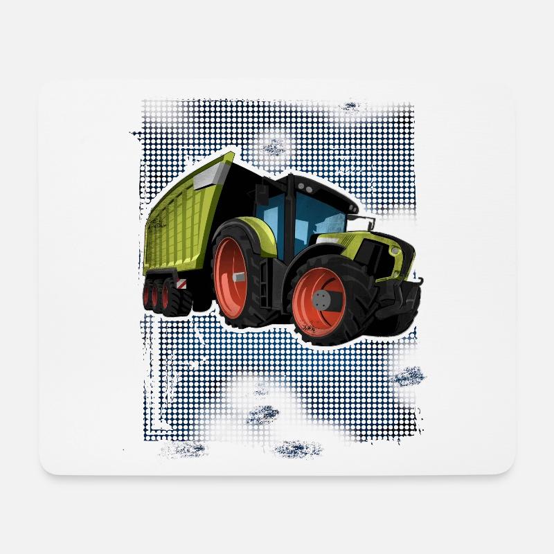 Traktor - Mousepad (Querformat) - Weiß