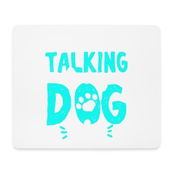 Chien propriétaire de chien - Tapis de souris (format paysage) - blanc - Devant