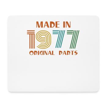 Made in 1977 Geburtstag Original Parts - Mousepad (Querformat) - Weiß - Vorne