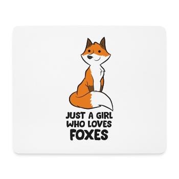 Just A Girl Who Loves Foxes Kids Fox Girl - Mouse Pad (horizontal) - white - Front
