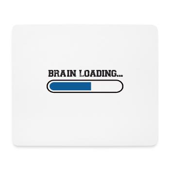 Le cerveau à la charge – Barre de chargement - Tapis de souris (format paysage) - blanc - Devant