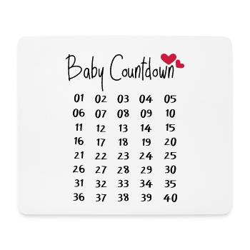 Baby Countdown Pregnancy Weeks - Mouse Pad (horizontal) - white - Front