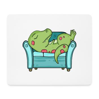 Dinosaure Fatigué Drôle - Tapis de souris (format paysage) - blanc - Devant