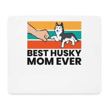 Meilleur Husky Mom Ever Siberian Husky Mom - Tapis de souris (format paysage) - blanc - Devant