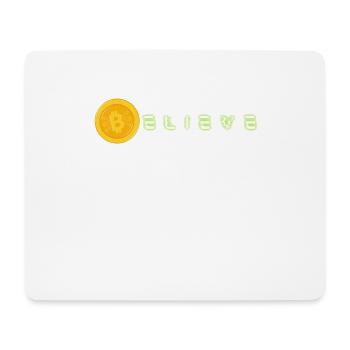 Bitcoin BTC Crypto Cryptos Trading HODL Believe - Mouse Pad (horizontal) - white - Front