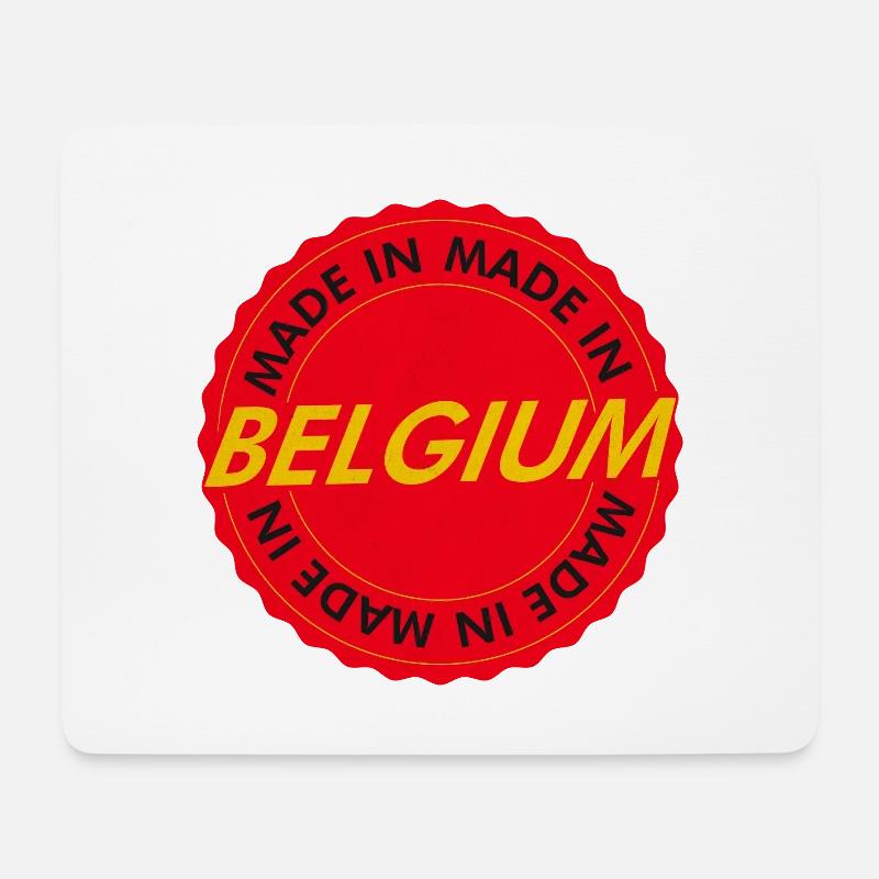 Né en Belgique - Tapis de souris (format paysage) - blanc