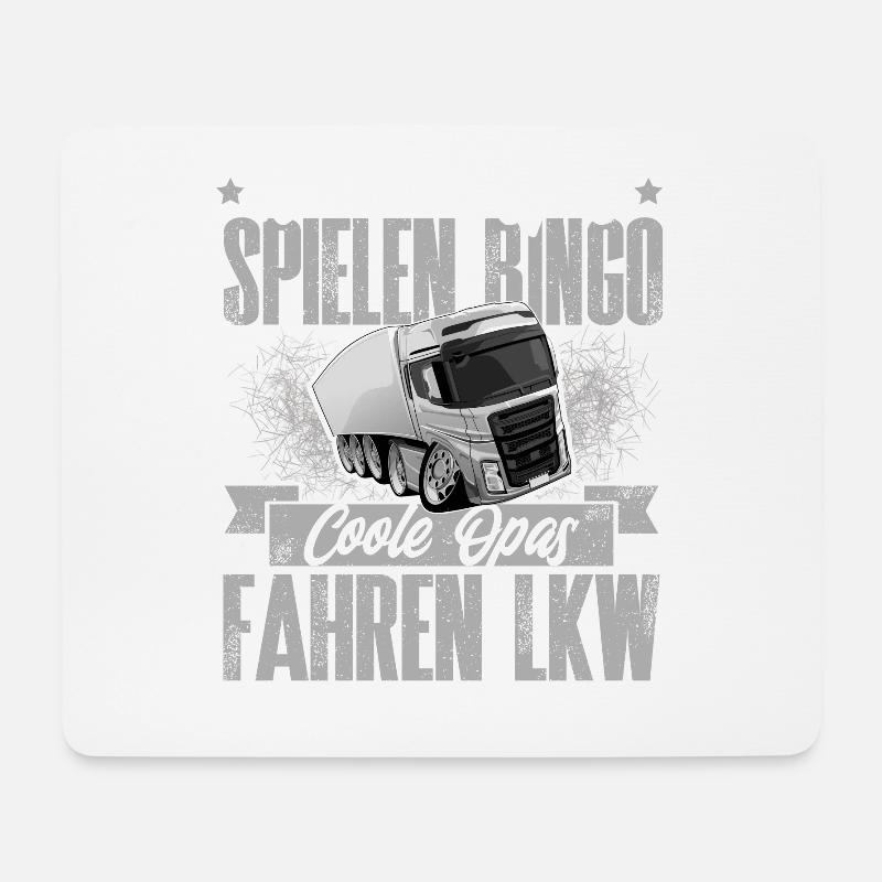Lkw Opa - Mousepad (Querformat) - Weiß