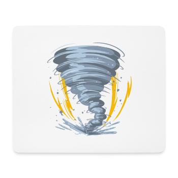 Tornado Hurricane Windsturm Geschenkidee - Mousepad (Querformat) - Weiß - Vorne