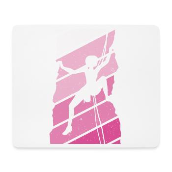 Escalade Grimpeur - Tapis de souris (format paysage) - blanc - Devant