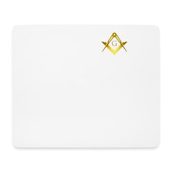 Freimaurer Symbol Winkel Zirkel Gold Freimaurerei - Mousepad (Querformat) - Weiß - Vorne