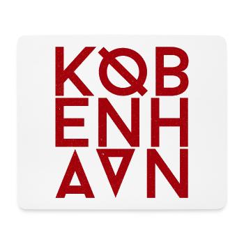 København Typo Monogram in Crimson Red - Mouse Pad (horizontal) - white - Front