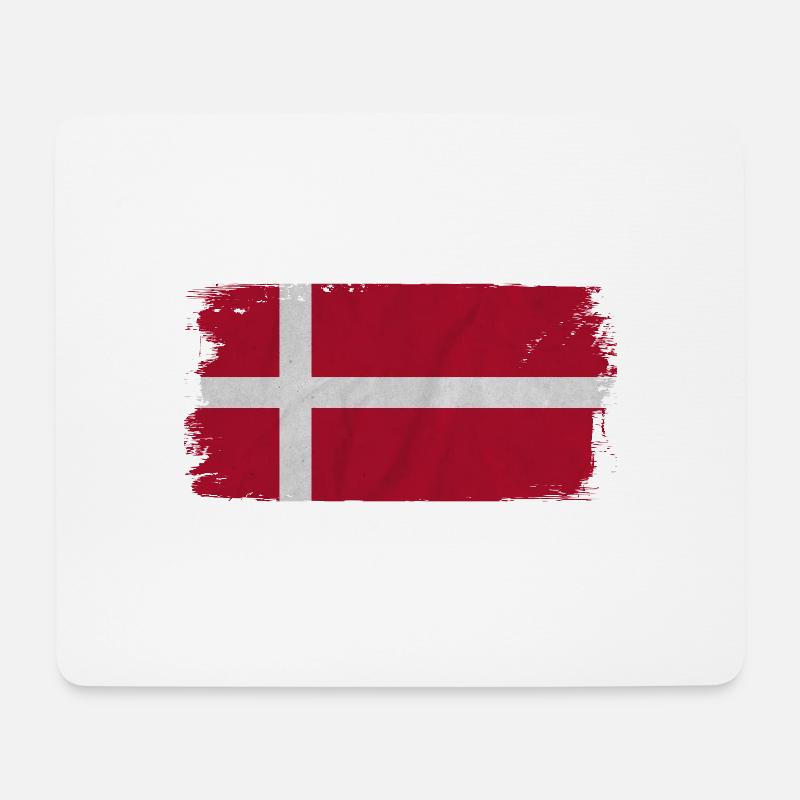 Drapeau danemark - Tapis de souris (format paysage) - blanc