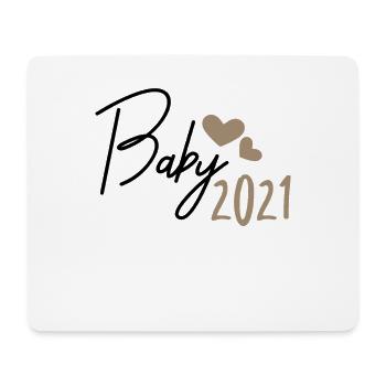 Bébé 2021 - Tapis de souris (format paysage) - blanc - Devant