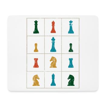 Chess Chessboard Chess Pieces - Mouse Pad (horizontal) - white - Front