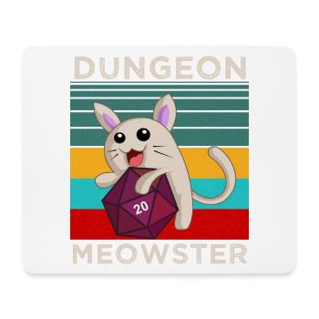 Dungeon Meowster Shirt – lustiges Katzen-RPG-T-Shirt - Mousepad (Querformat) - Weiß - Vorne