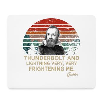 Thunderbolt and lightning Galileo Astronomy - Mouse Pad (horizontal) - white - Front