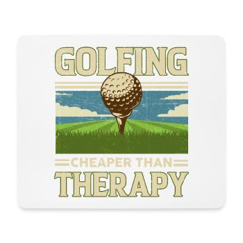 Golf - Mousepad (Querformat) - Weiß - Vorne