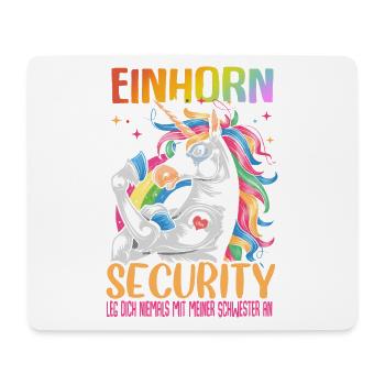 Einhorn Security Schwester - Mousepad (Querformat) - Weiß - Vorne