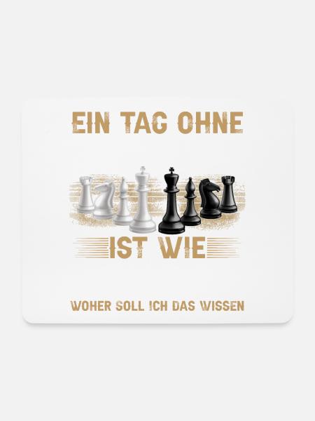 Schach - Mousepad (Querformat) - Weiß