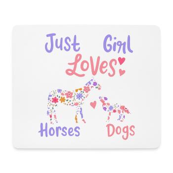 Horse Dog Horse Lover Dog Lover - Mouse Pad (horizontal) - white - Front