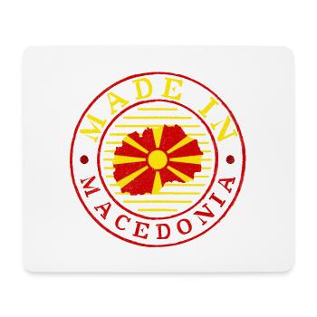 Made in Macedonia Emblem Circular Seal - Mousepad (Querformat) - Weiß - Vorne