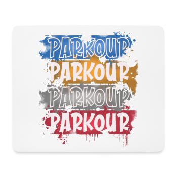 Parkour - Tapis de souris (format paysage) - blanc - Devant
